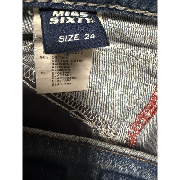 Miss Sixty Womens Jeans Blue Skinny Fit Radio Stretch Denim Low Rise Y2K Size 24 - Picture 11 of 12